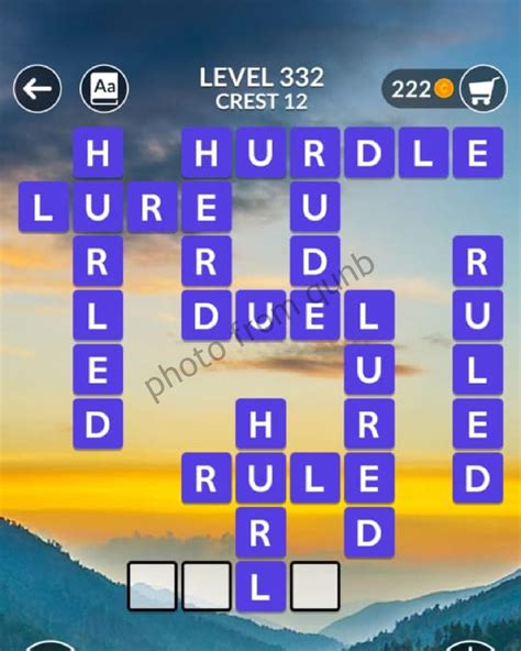 wordscapes level 332|Wordscapes Level 332, Crest 12 Answers .